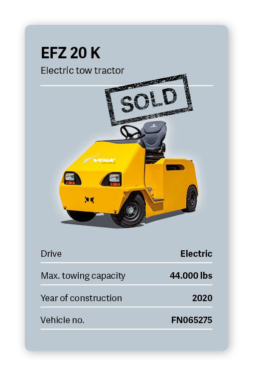 VOLK Electric Tow Tractor EFZ 20 K Used