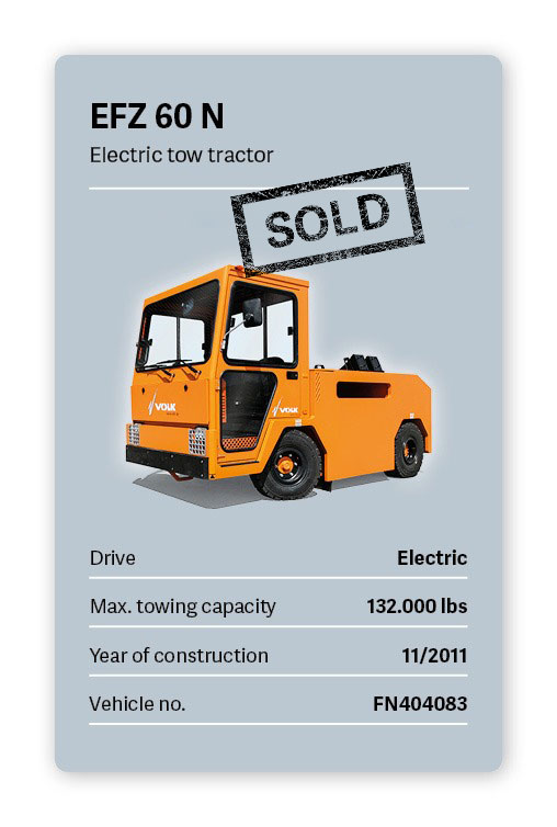 VOLK Electric tow tractor EFZ 80 N Used