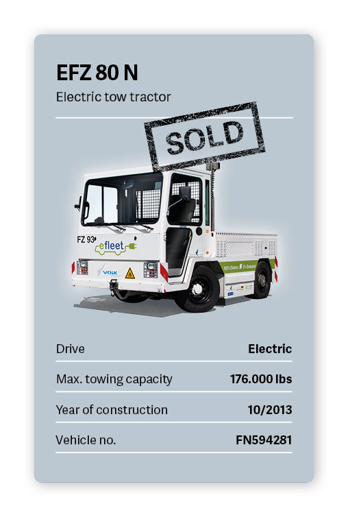 VOLK Electric tow tractor EFZ 80 N Used