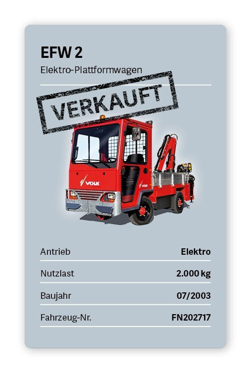 VOLK Elektro-Plattformwagen EFW 2 Gebraucht