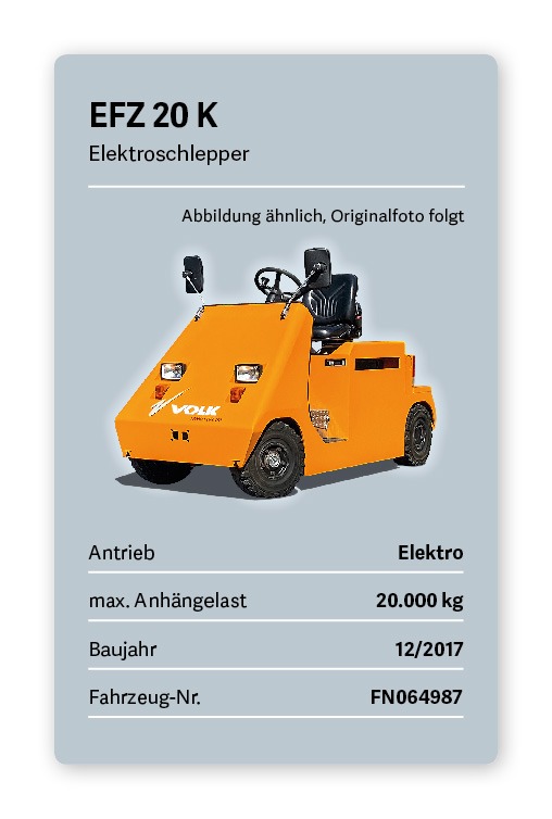 VOLK Elektroschlepper EFZ 20 K Gebraucht