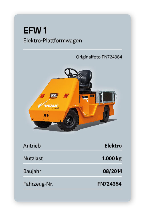 VOLK Elektro-Plattformwagen EFW 1 Gebraucht